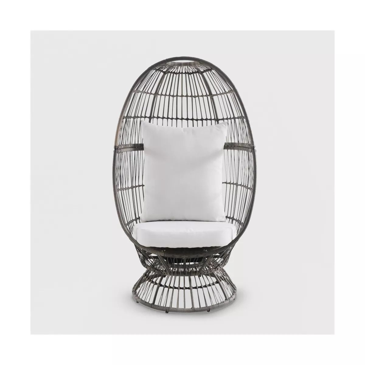 Latigo Swivel Outdoor Patio Chair, Egg Chairs Gray/Brown - Threshold™ | Target