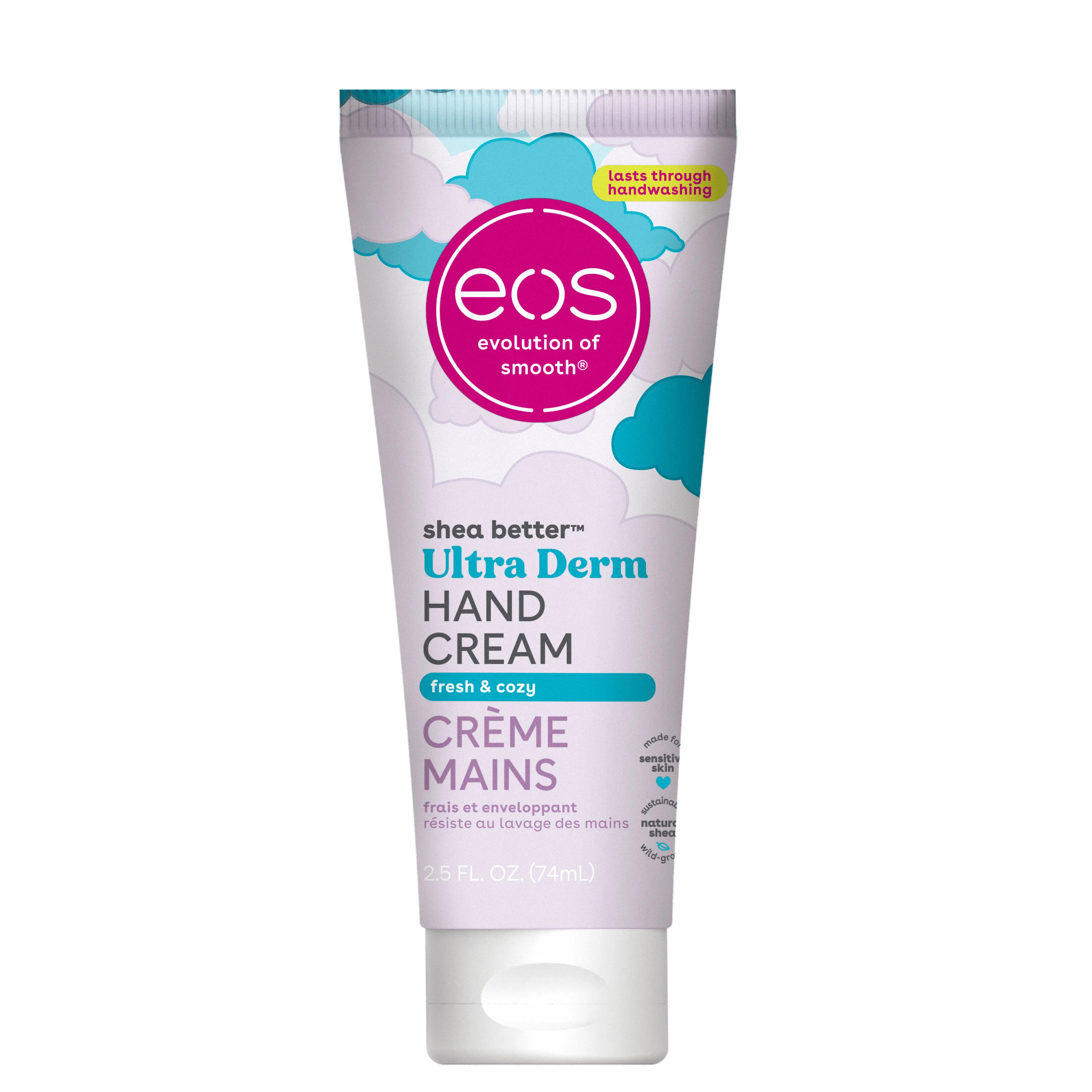 eos Shea Better Ultra Derm Hand Cream- Fresh & Cozy, Moisturizes Dry Hands, 2.5 fl oz, 1 Pack | Walmart (US)
