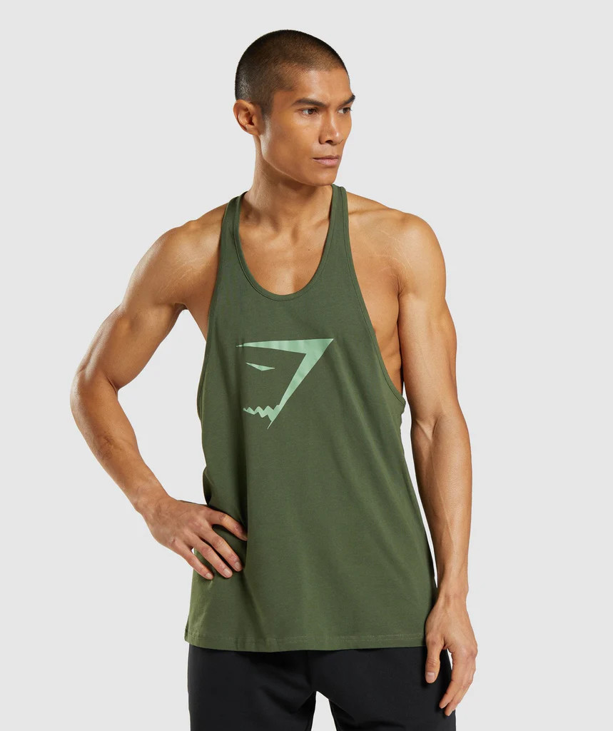 Gymshark Sharkhead Infill Stringer - Green | Gymshark (Global)
