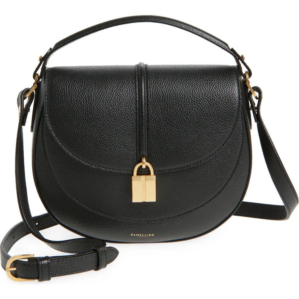 DeMellier Siena Leather Saddle Crossbody Bag in Black at Nordstrom | Nordstrom