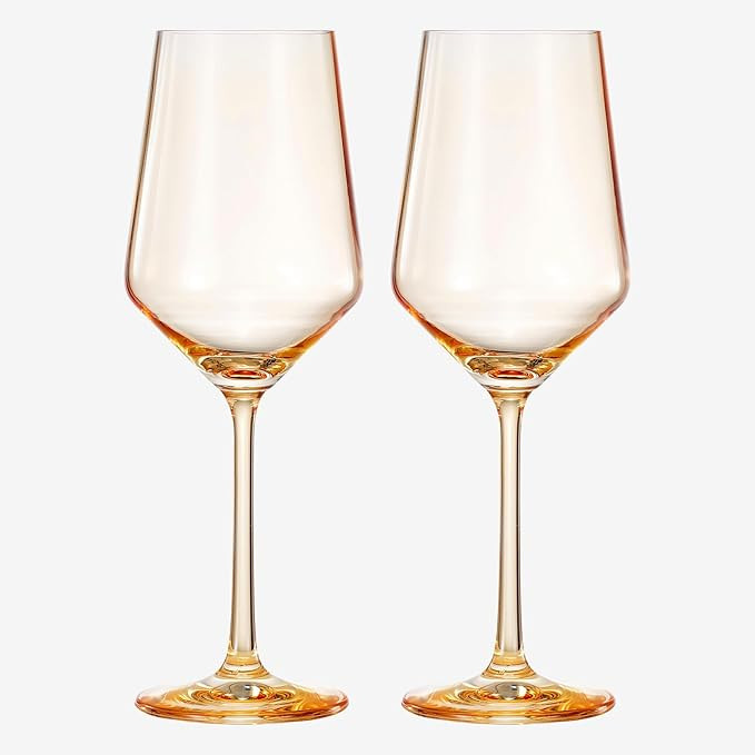 Colored Crystal Wine Glass | Set of 2 | Large Stemmed 12 oz Glasses, Great for all Occasions & Sp... | Amazon (US)