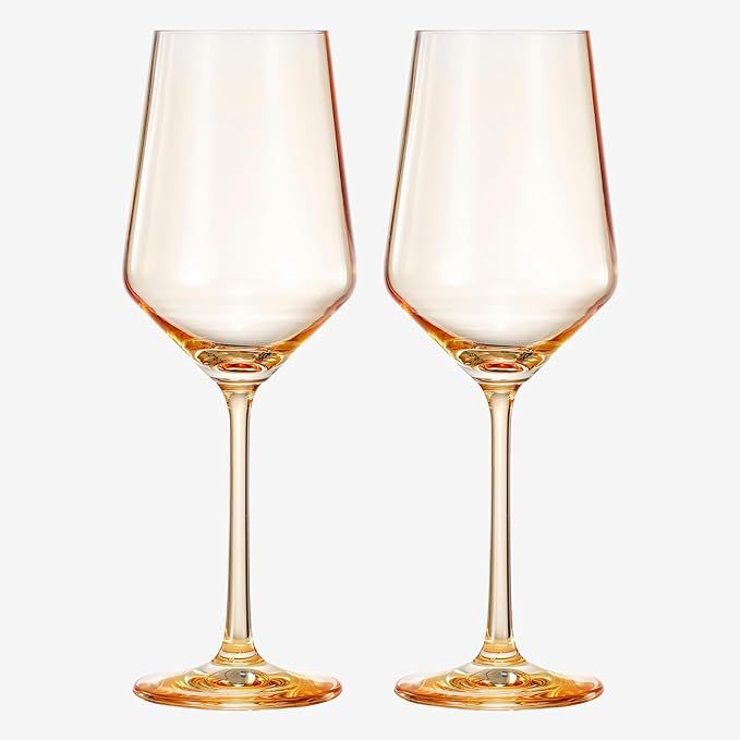 Colored Crystal Wine Glass | Set of 2 | Large Stemmed 12 oz Glasses, Great for all Occasions & Sp... | Amazon (US)