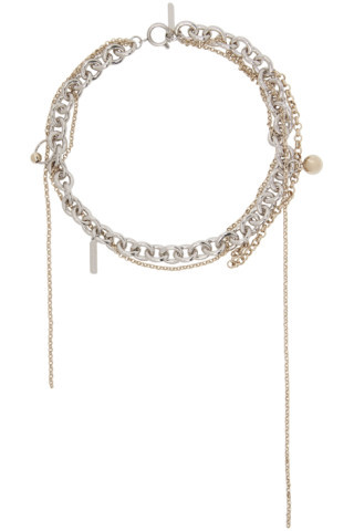 Justine Clenquet - Silver & Gold Lewis Necklace | SSENSE