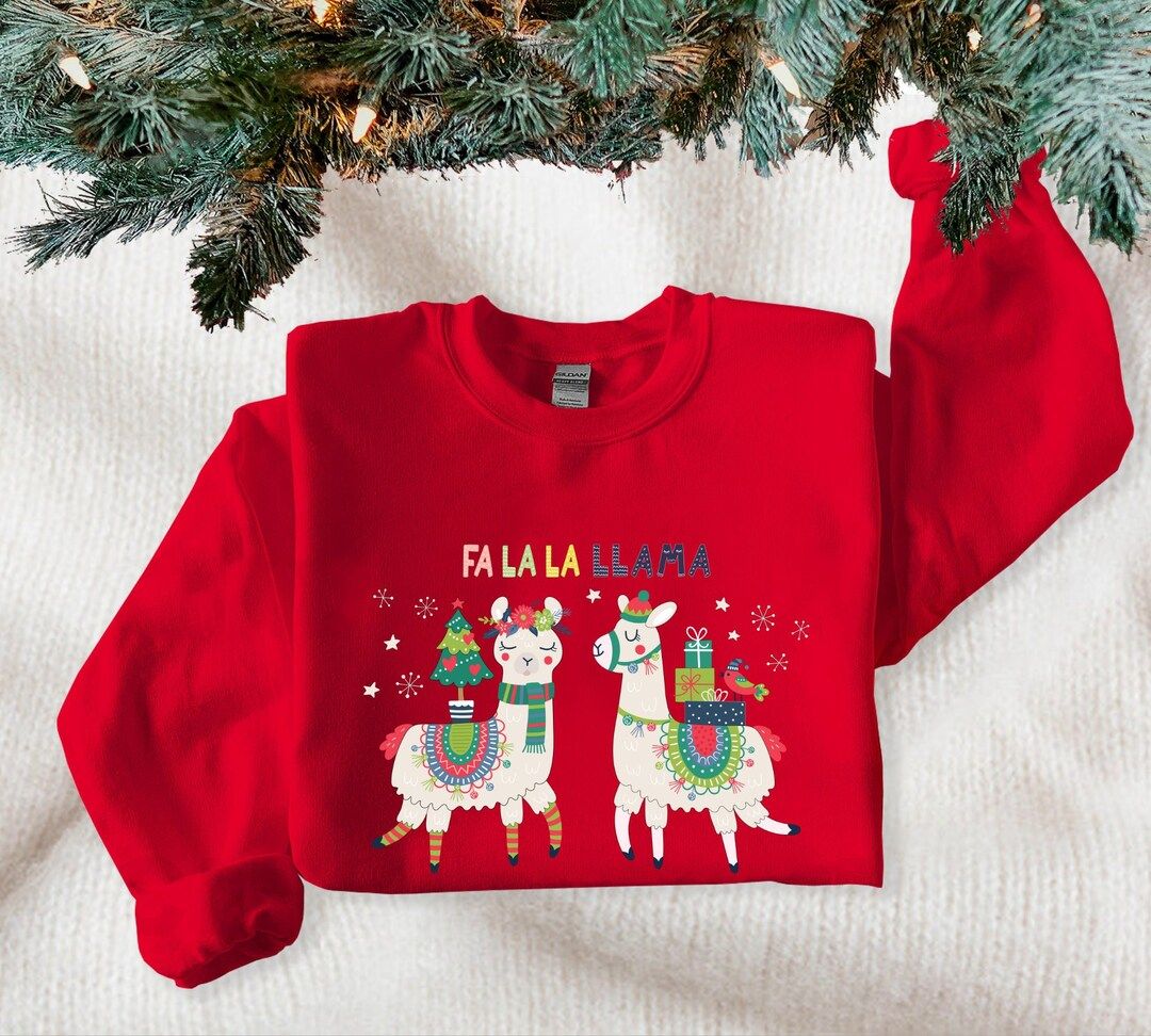 Falalalala Llama Christmas Sweater | Etsy (US)