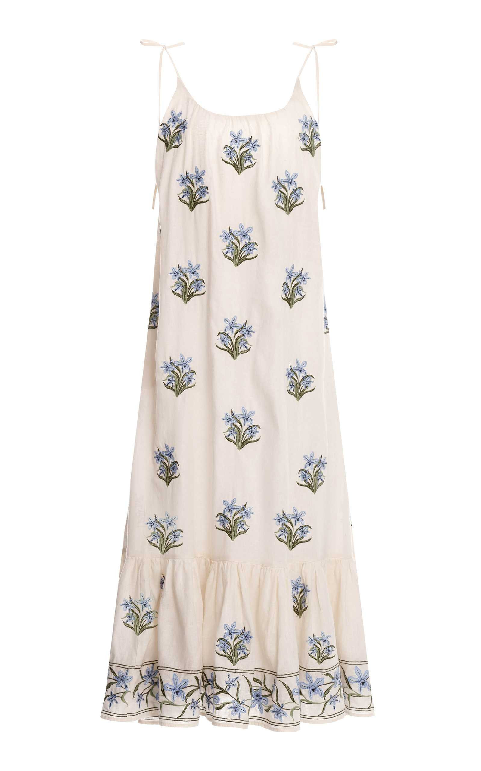 Bossa Embroidered Linen Maxi Dress | Moda Operandi (Global)