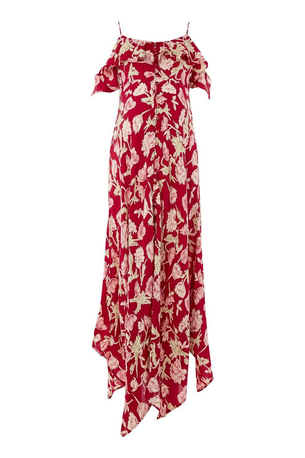 Asymmetrisches Umstands-Maxikleid mit Blumenmuster - Kleider - Bekleidung | Topshop DE