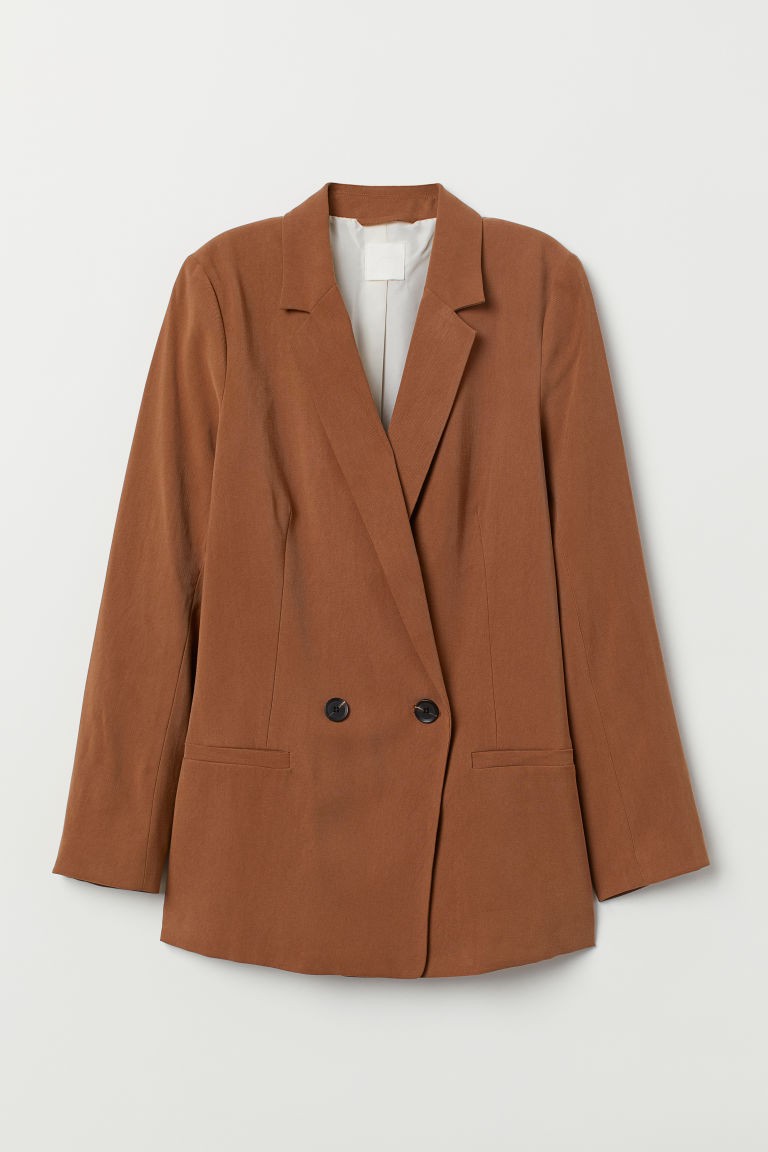 H & M - Double-breasted Jacket - Yellow | H&M (US + CA)