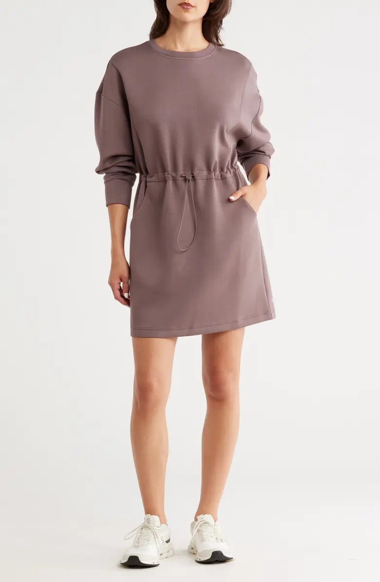 Z by Zella Whisper Scuba Knit Sweatshirt Dress | Nordstromrack | Nordstrom Rack