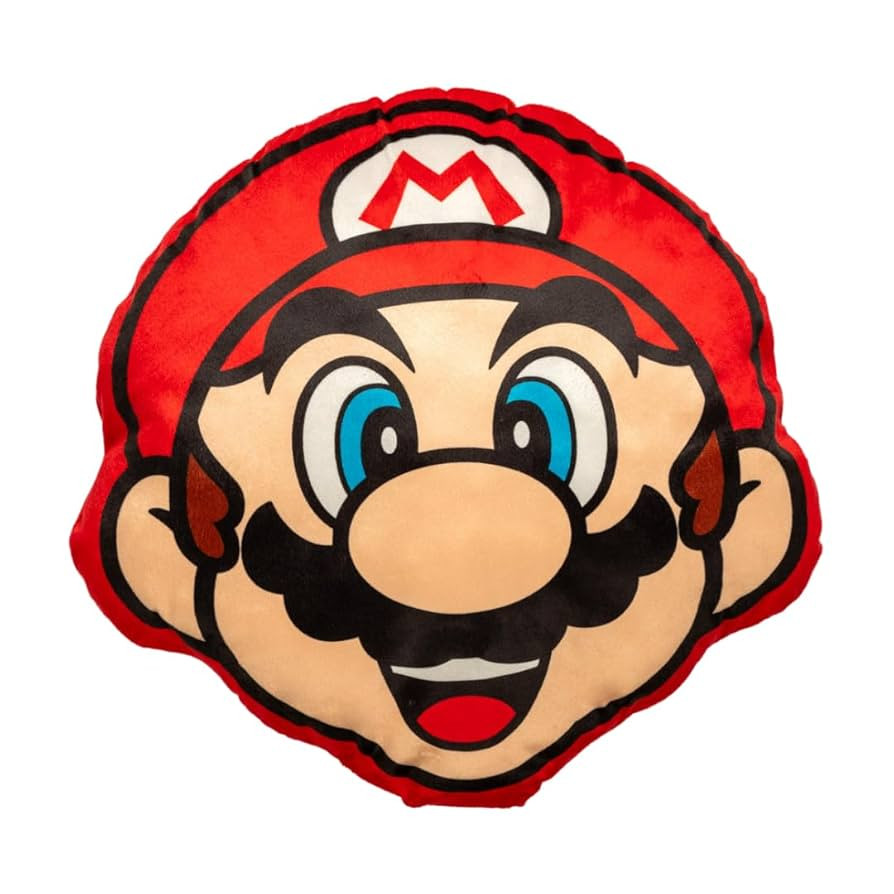 Franco Anime Gaming Bedding Soft Cozy Plush Decorative Pillow, One Size, Super Mario | Amazon (US)