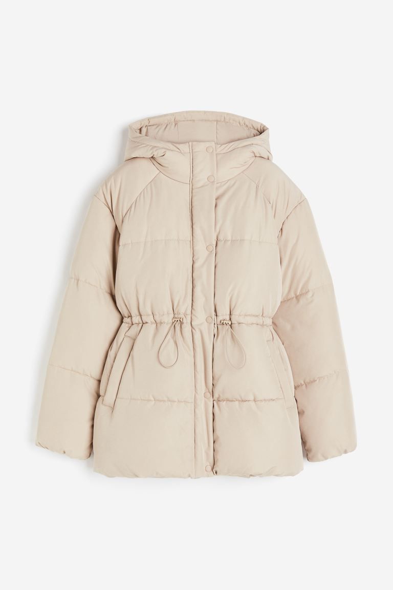 Drawstring-waist Puffer Jacket | H&M (US + CA)