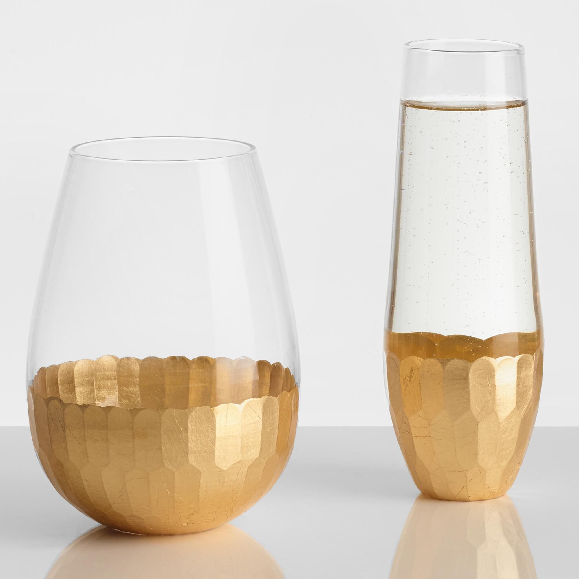 Gold Stemless Glassware Collection by World Market | World Market