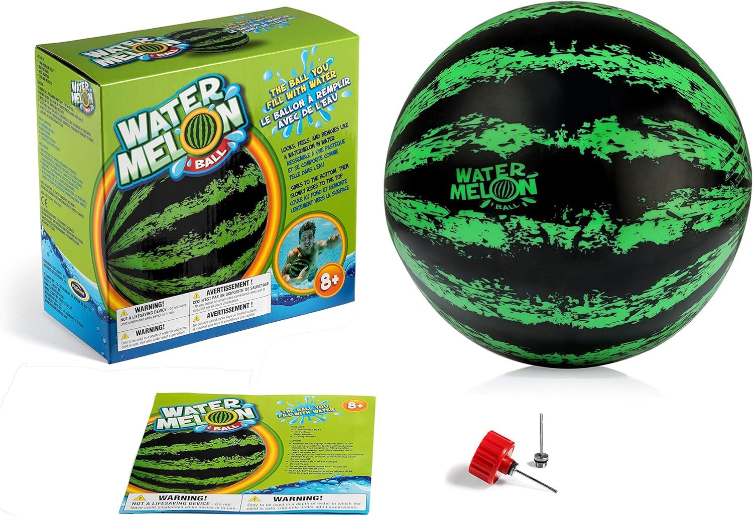 Watermelon Ball – The Ultimate Swimming Pool Game | Pool Ball for Under Water Passing, Dribblin... | Amazon (US)