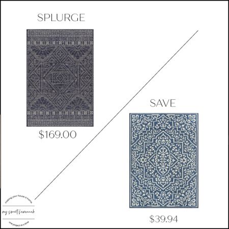 Outdoor rug
Blue, navy 
Splurge or save 
Look for less 
Pottery barn 
Walmart home 

#LTKsalealert #LTKSeasonal #LTKfindsunder50