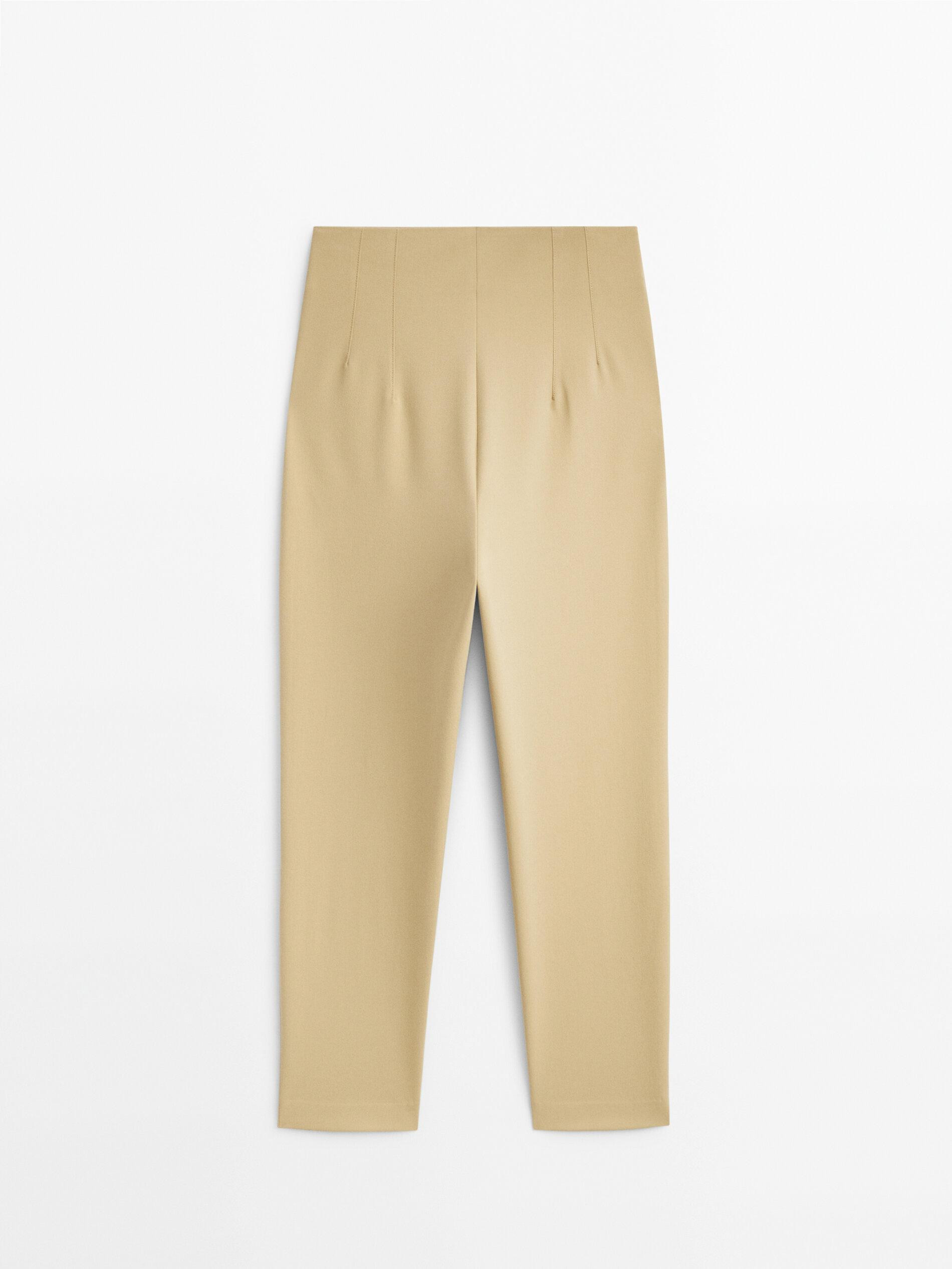 Slim-Fit-Hose mit hohem Bund | Massimo Dutti DE