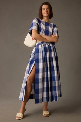 Sunday in Brooklyn Plaid Side-Slit Skirt | Anthropologie (US)