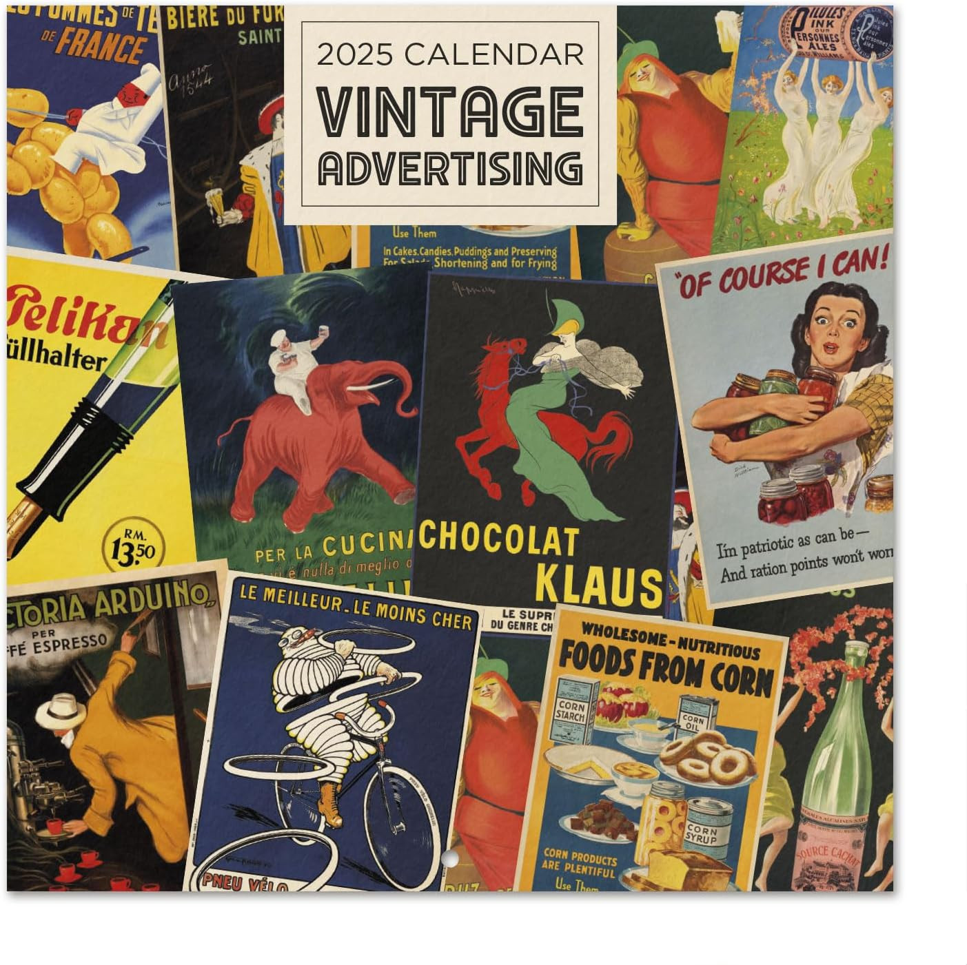 Vintage Advertising Wall Calendar 2025 12" x 12" FSC® Plastic Free - Starts Week On Sunday | Squ... | Amazon (US)