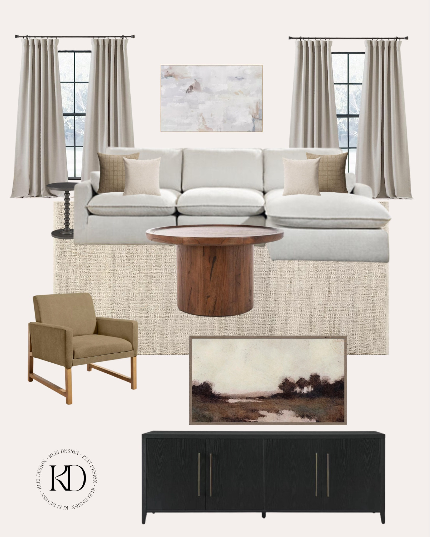 Full living room under $4000 (excluding frame tv)! Biggest ticket item is the sectional at $2400. 
•••
Styled living room, living room decor, furniture, light sectional, wood coffee table, black tv stand, neutral home decor, room styling

#LTKsalealert #LTKSpringSale #LTKhome