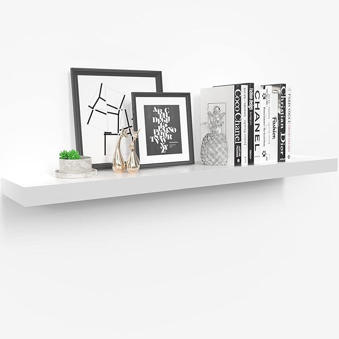Ballucci Floating Shelf, 36" Wood Wall Shelf with Invisible Brackets for Bathroom, Living Room, B... | Amazon (US)