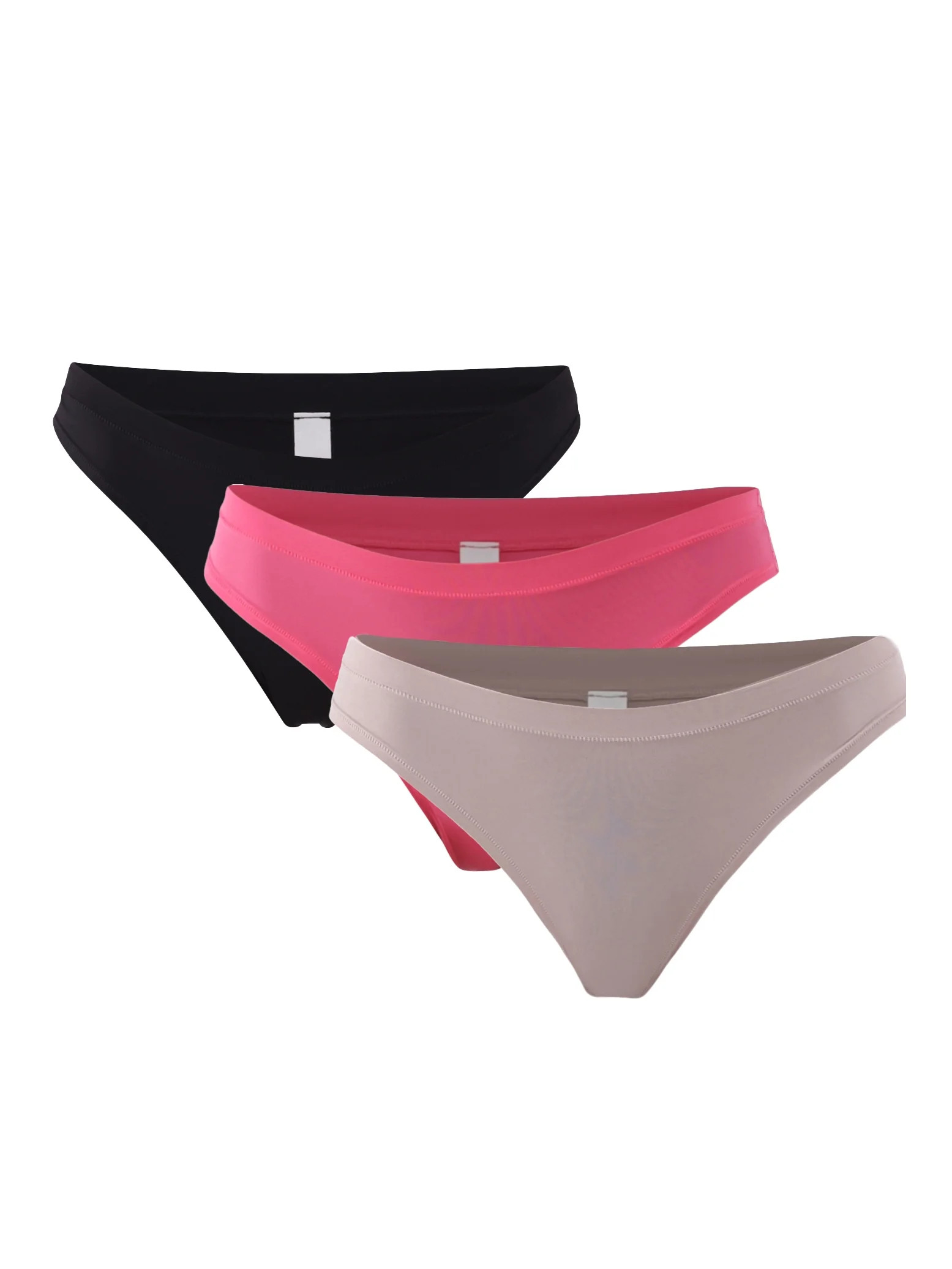 No Boundaries Thong Panties with Fit Stretch, 3-Pack, Women’s and Women’s Plus | Walmart (US)