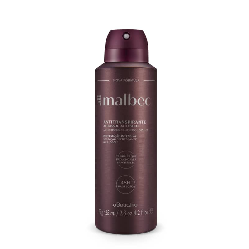 O Desodorante Antitranspirante Aerosol Malbec oferece proteção e perfumação intensa com sensa... | oBoticario (BR)