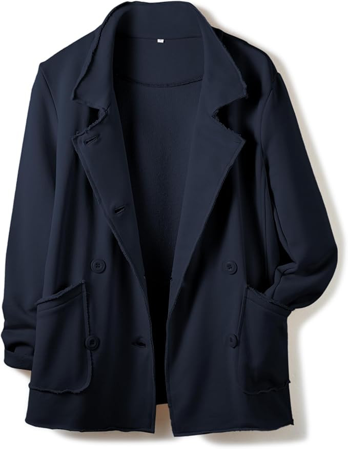 Ainangua Classic Trench Coats for Women Double Breasted Belfast Fleece Peacoat Jackets Essentials... | Amazon (US)