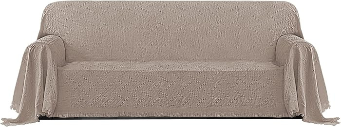 PureFit Geometric Jacquard Throw Sofa Cover - Textured Soft Washable Decorative Couch Covers for ... | Amazon (US)