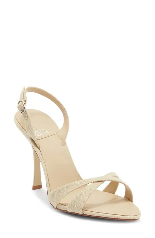 Jeffrey Campbell Marielle Slingback Sandal in Beige Canvas at Nordstrom, Size 9 | Nordstrom