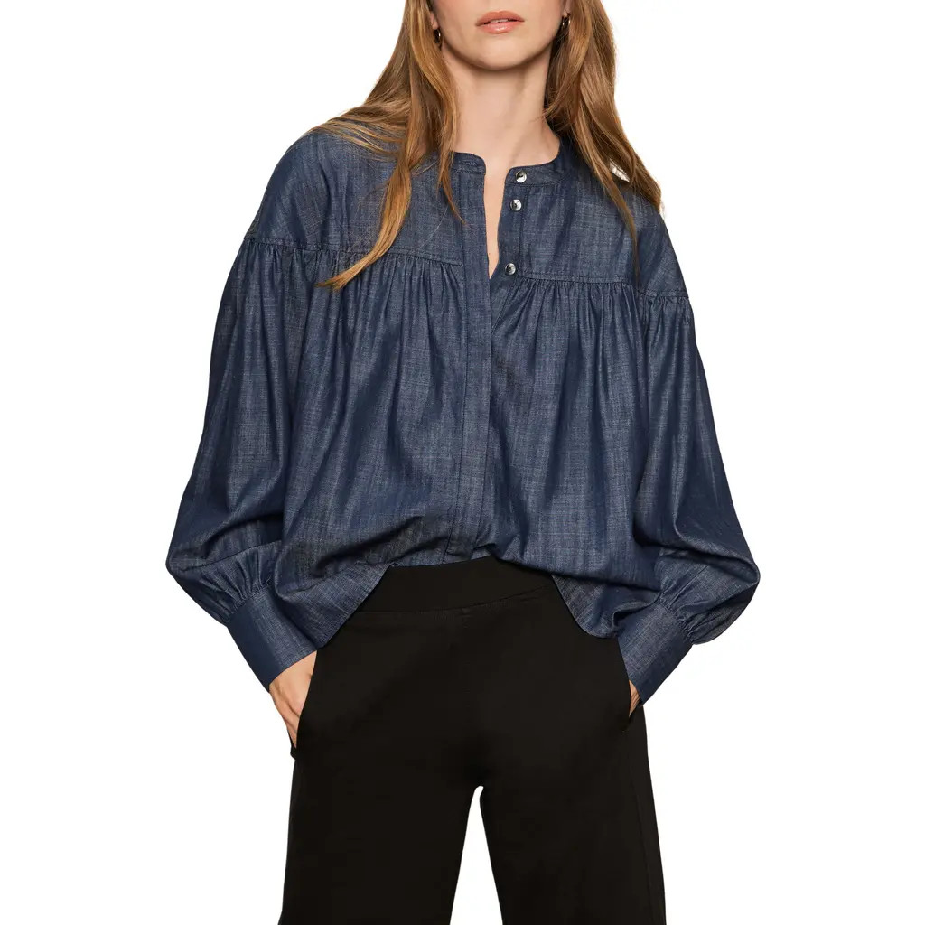 Sanctuary Personal Best Denim Top in Moonshadow Blue at Nordstrom Rack, Size Large | Nordstrom Rack