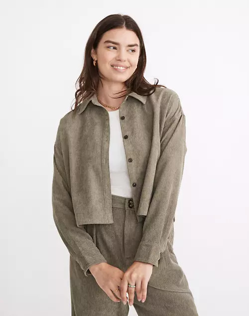 Corduroy Hartfield Crop Shirt | Madewell