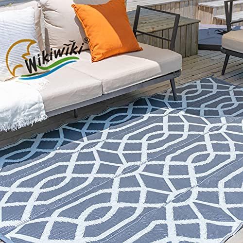 WIKIWIKI Reversible Mats, Outdoor Plastic Straw Rug, Recycled & Waterproof Outdoor Rugs for Patios,  | Amazon (US)