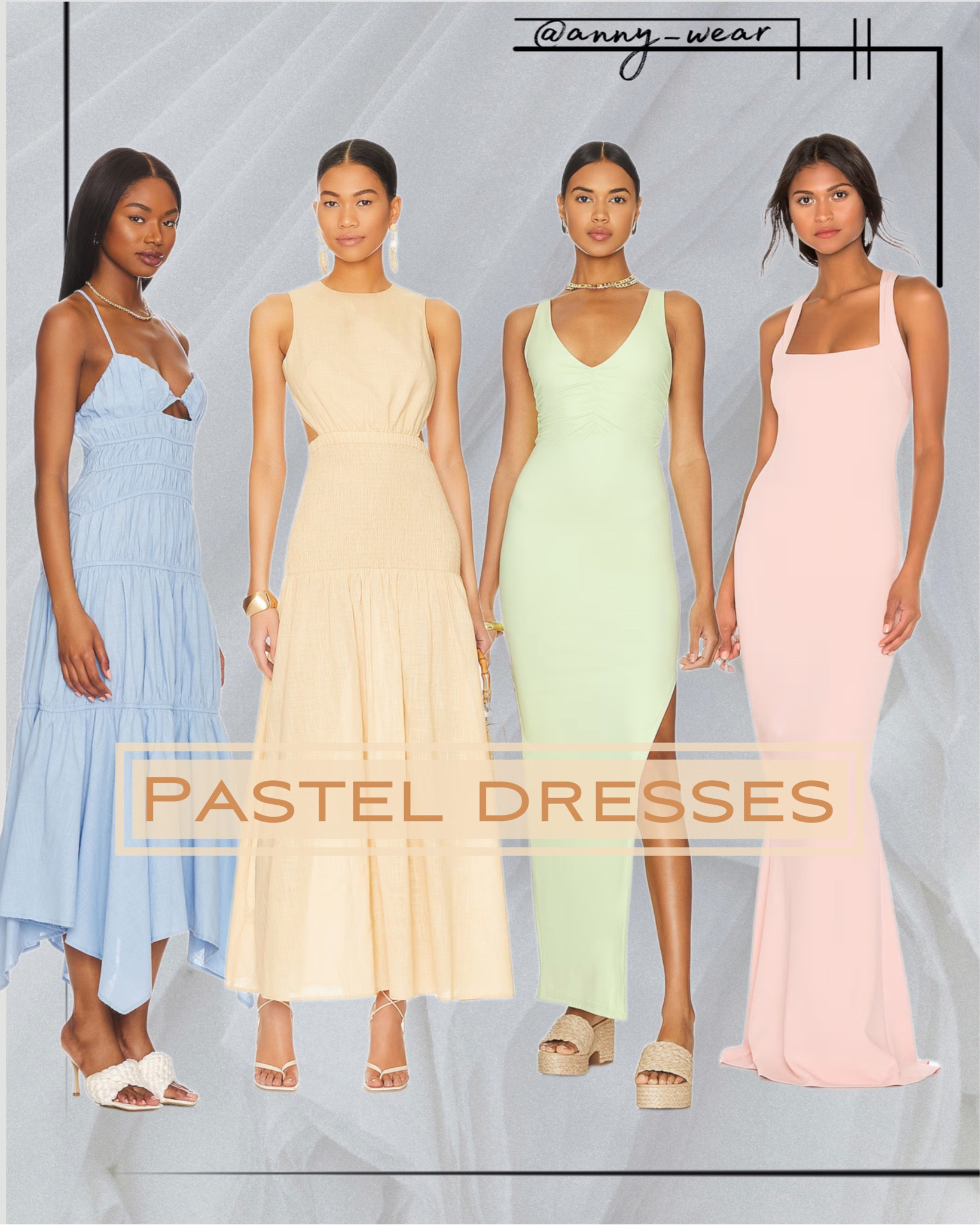light pastel dress Elegant Light Pastel Wedding Guest Dress