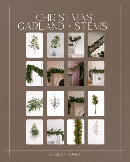 TAGS: Christmas garland and stems. Faux garland. Realistic garland. Real touch garland. Holiday decor. Faux stems. Holiday stems. 

#LTKHoliday #LTKhome #LTKSeasonal
