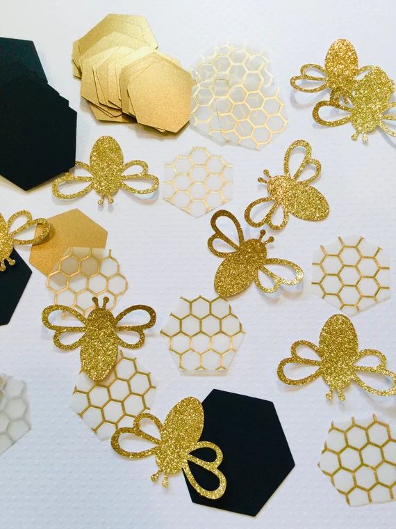 Bumblebee Confetti Die Cuts Mommy to Bee What Will It Bee | Etsy | Etsy (US)