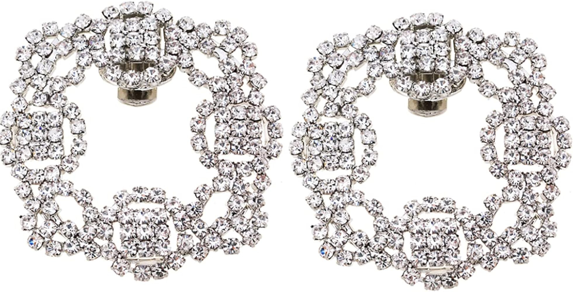 Douqu 2016 New Removal Square Rhinestone Shoe Clips for Fashion Metal Decorative Clip Accessories-1  | Amazon (US)