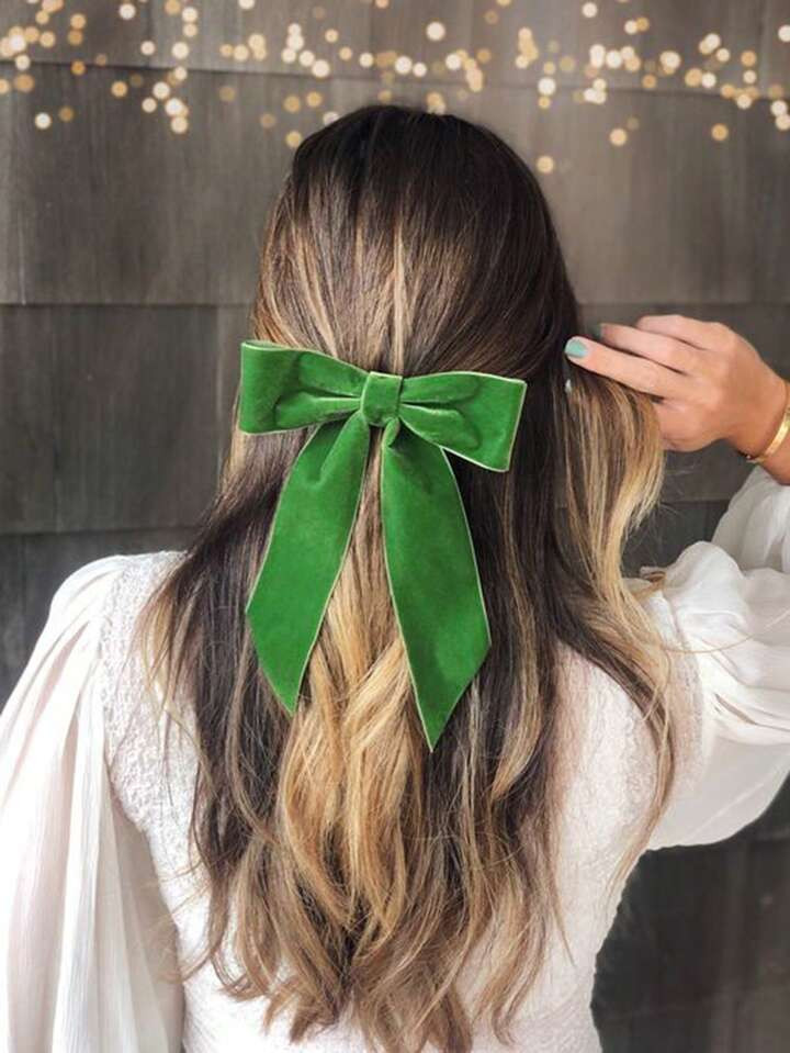 1pc Women's Velvet Bowknot Hair Clip, Sweet & Vintage Everyday Hair Accessory, Suitable For Daily... | SHEIN