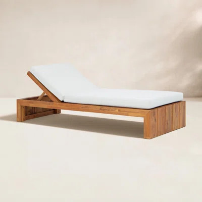 Teri Outdoor Acacia Chaise Lounge | Wayfair North America