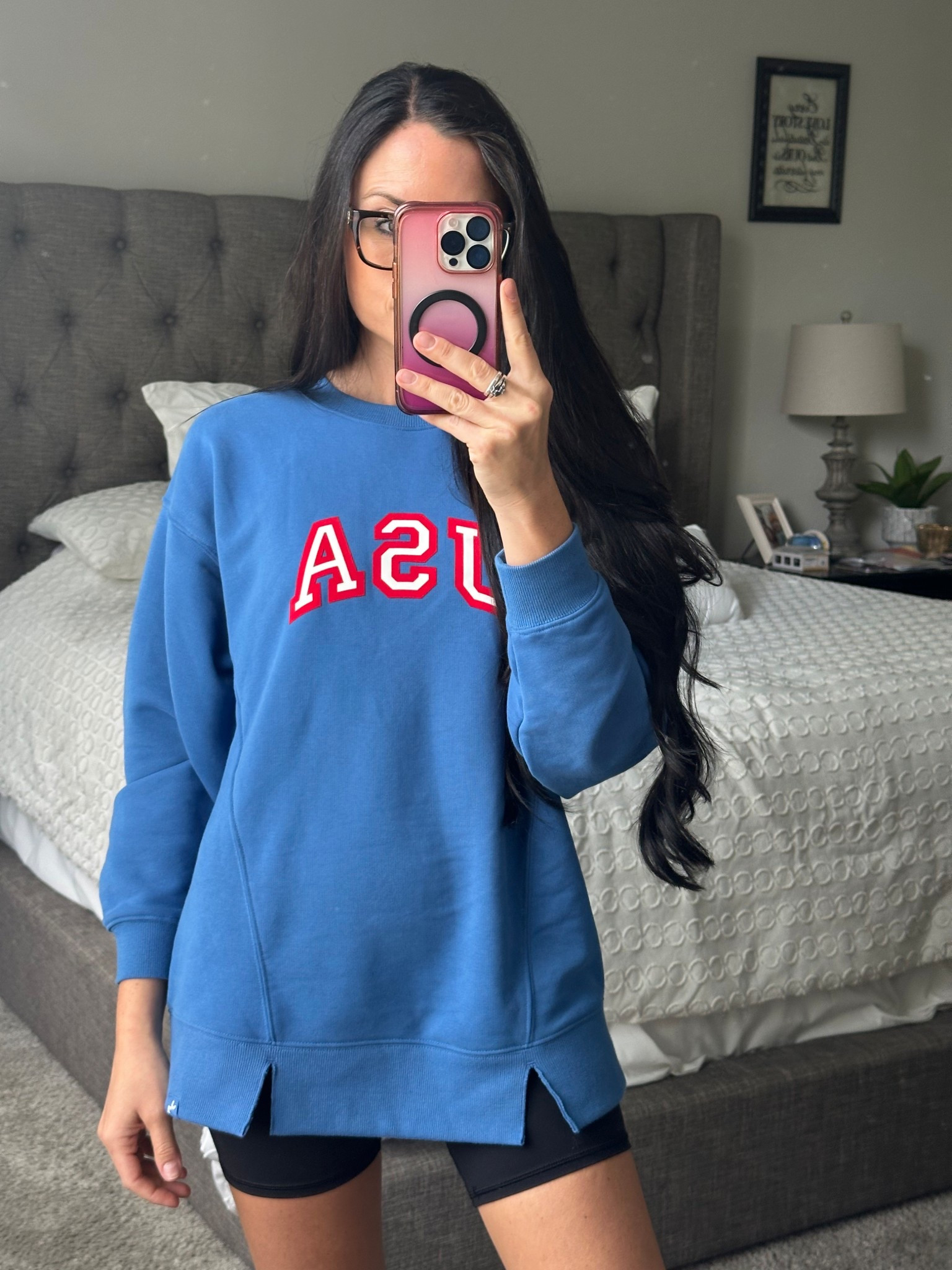 Easily my favorite sweater for the summer! Great option for the 4th of July too 

USA sweatshirt | sweater | summer sweater | target finds | summer outfit | Christine Gerace 

#LTKSummerEdit #LTKStyleTip #LTKFindsUnder50