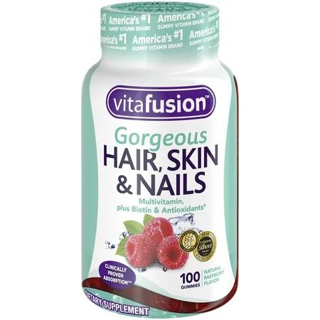 Vitafusion Gorgeous Hair, Skin & Nails Multivitamin Gummy Vitamins, 100ct | Walmart (US)