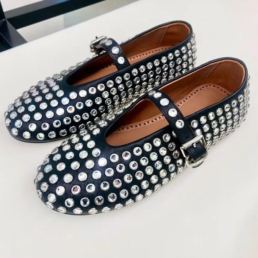 Crystal Embellished Silver Gold Metallic or Suede Mary Janes - Etsy | Etsy (US)