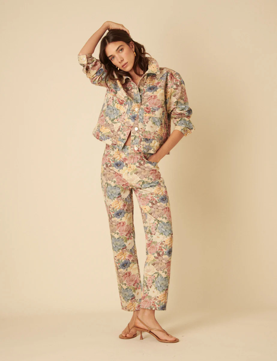 Floral Boxy Denim Jacket | Nobody's Child