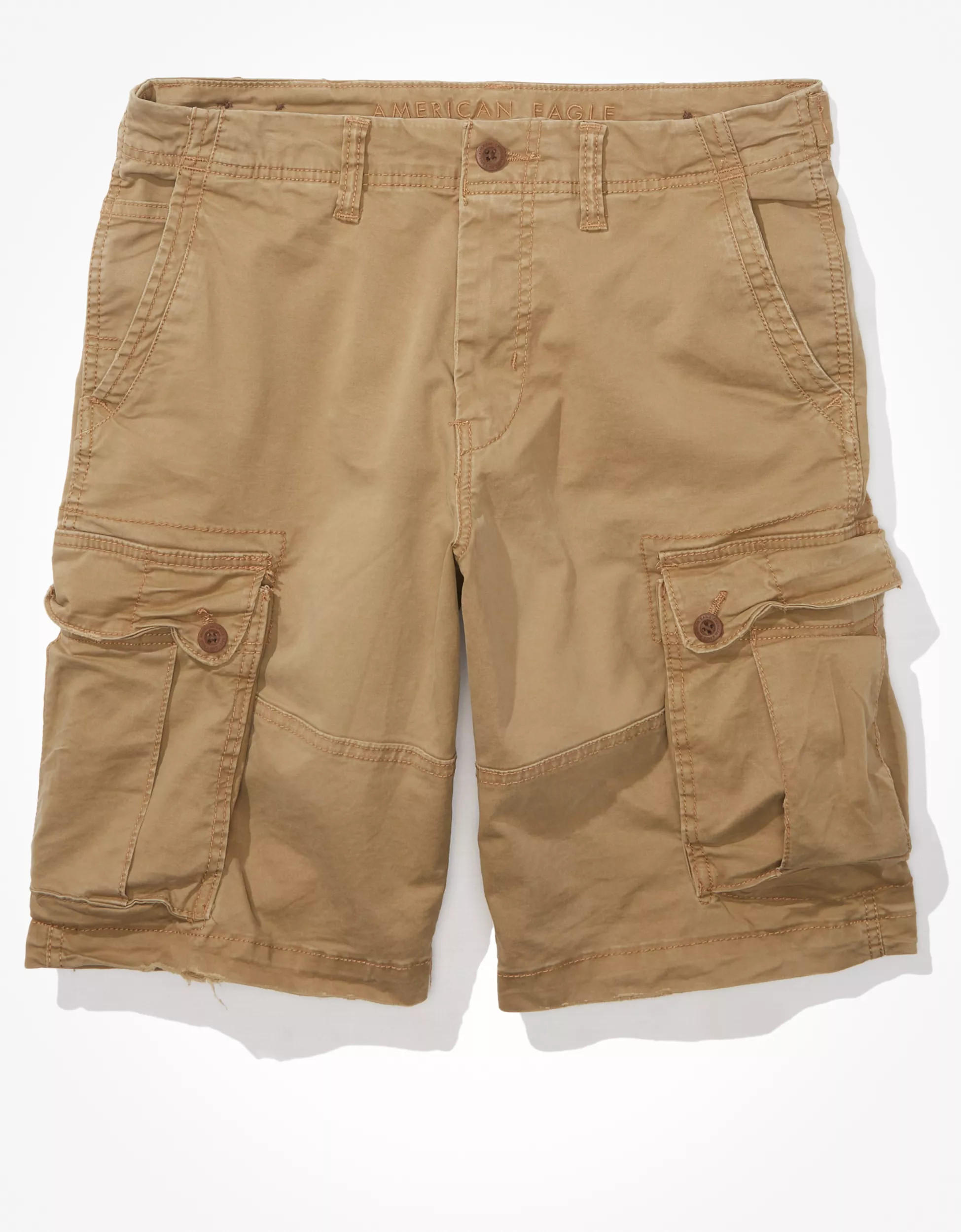 AE Flex 12" Longer Length Lived-In Cargo Short | American Eagle Outfitters (US & CA)
