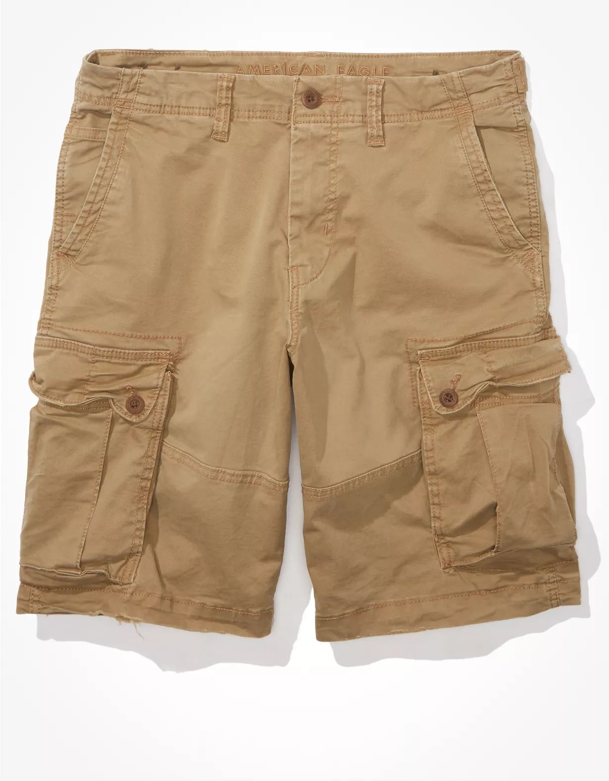 AE Flex 12" Longer Length Lived-In Cargo Short | American Eagle Outfitters (US & CA)