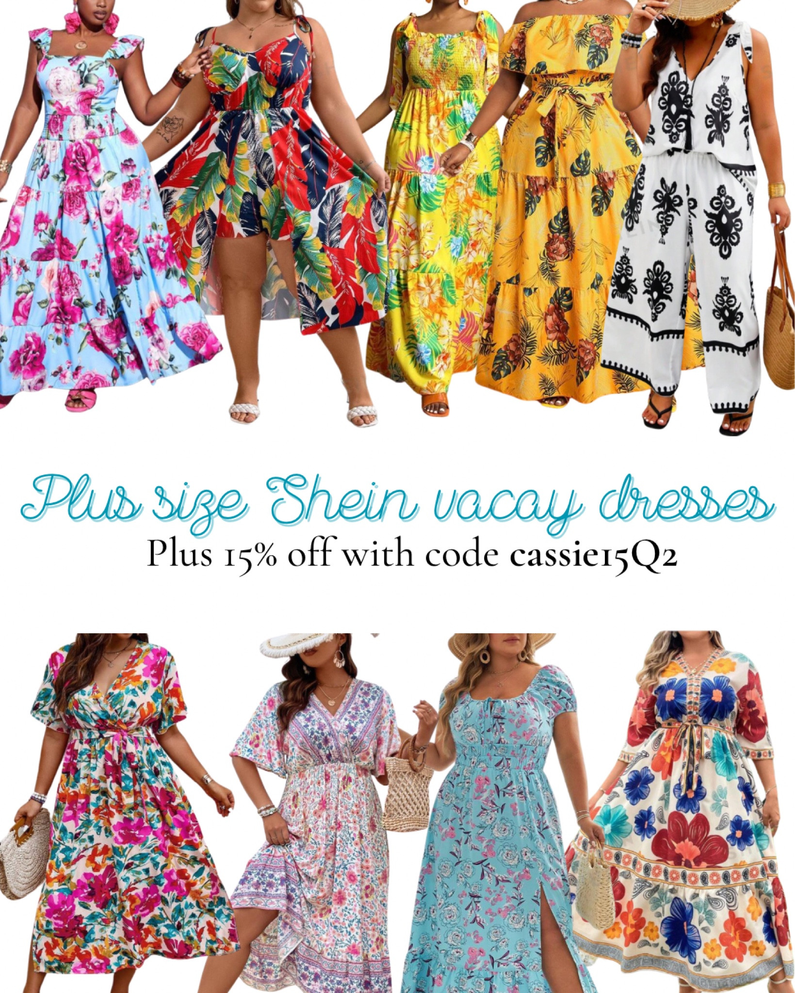 Check out these beautiful Shein plus size dresses for your next vacation! Don’t forget to use code Cassie15Q2 for an extra 15% off!

Travel outfit
Vacation outfit 
Plus size travel outfit 
Plus size dress 
Shein finds 
SHEIN style 
Curvy style 

#LTKtravel #LTKSeasonal #LTKplussize