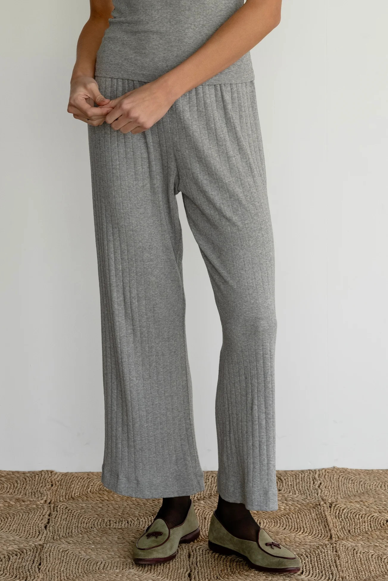 The Pointelle Simple Crop Pant | DONNI.