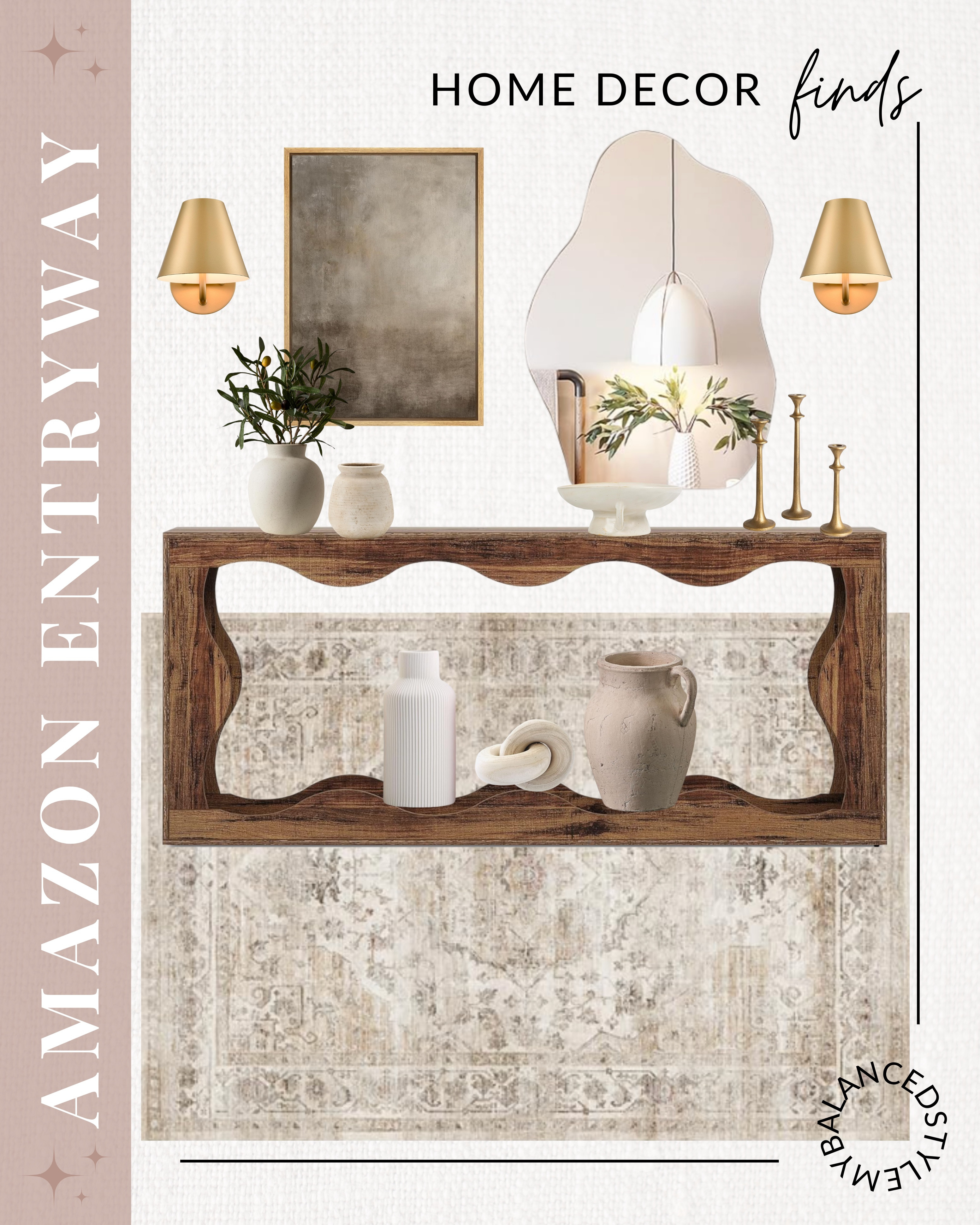 Amazon Entryway Decor

Canvas wall art
Accent chairs
Accent pillows
Throw blankets
Console table
Floor lamp
Area rug
Neutral home decor
Door mat
Candles
Candlesticks
Home accents
Home furnishings
Vases
Faux flowers
Neutral decor

#LTKHome #LTKSeasonal #LTKSaleAlert