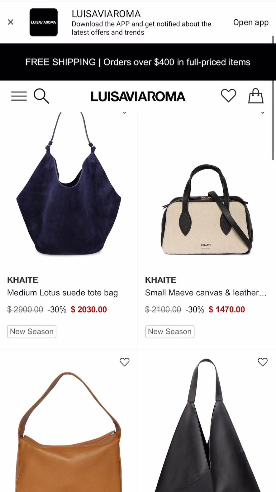 Major designer sale right now at Luisa via Roma! Lots of sale items including khaite bags and shoes!

#LTKItBag #LTKSeasonal #LTKSaleAlert