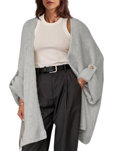 Saodimallsu Womens Oversized Long Cardigan Sweaters Casual Open Front Chunky Knit Slouchy Fall Tr... | Amazon (US)