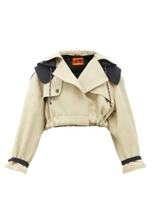 Cropped cotton-blend hooded jacket | Matches (US)