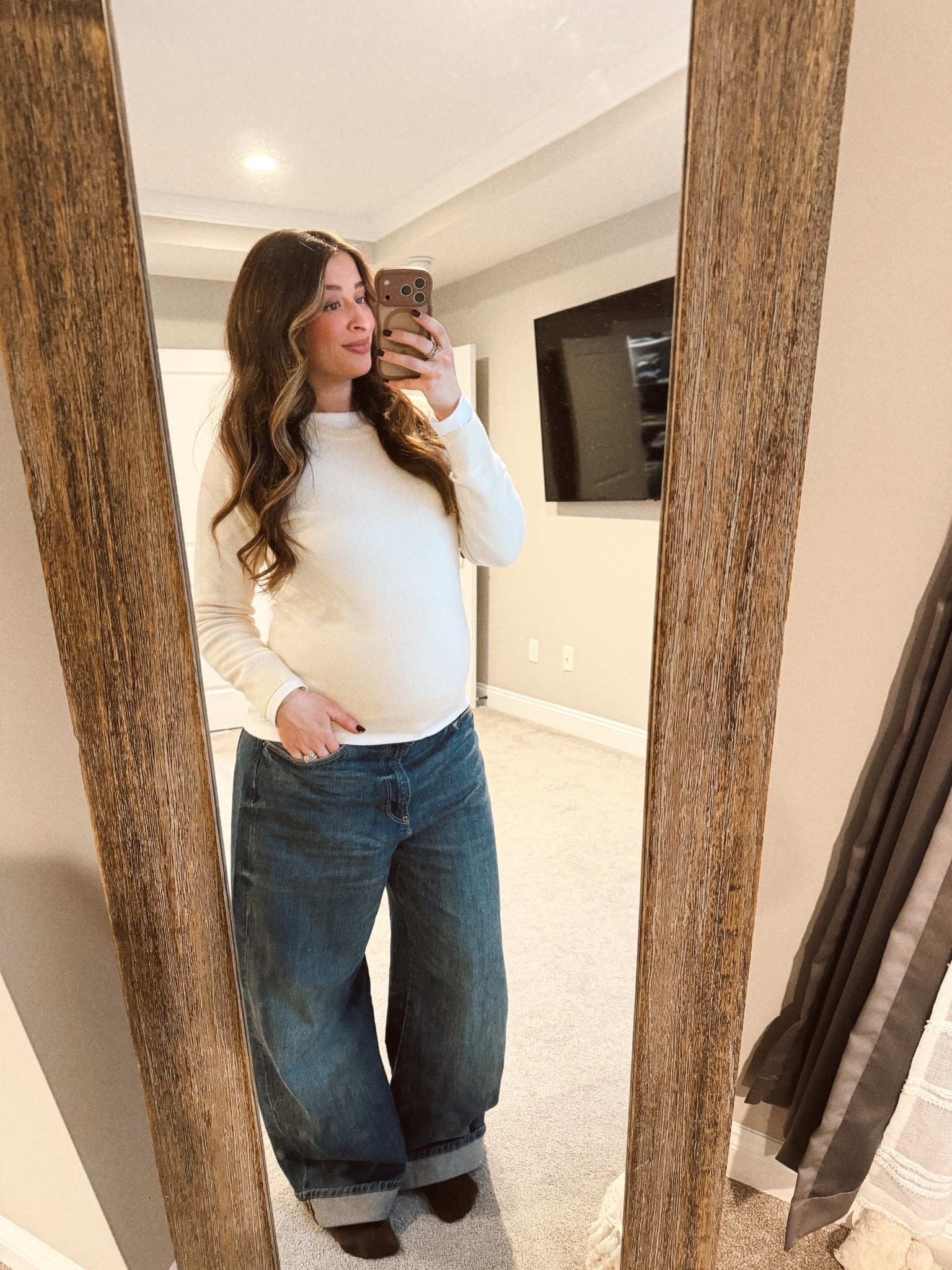 Dressing simple and modest is my favorite 🫶🏼 this sweater is the softest thing ever !!!!!

#LTKmomlife #LTKootd #LTKBump