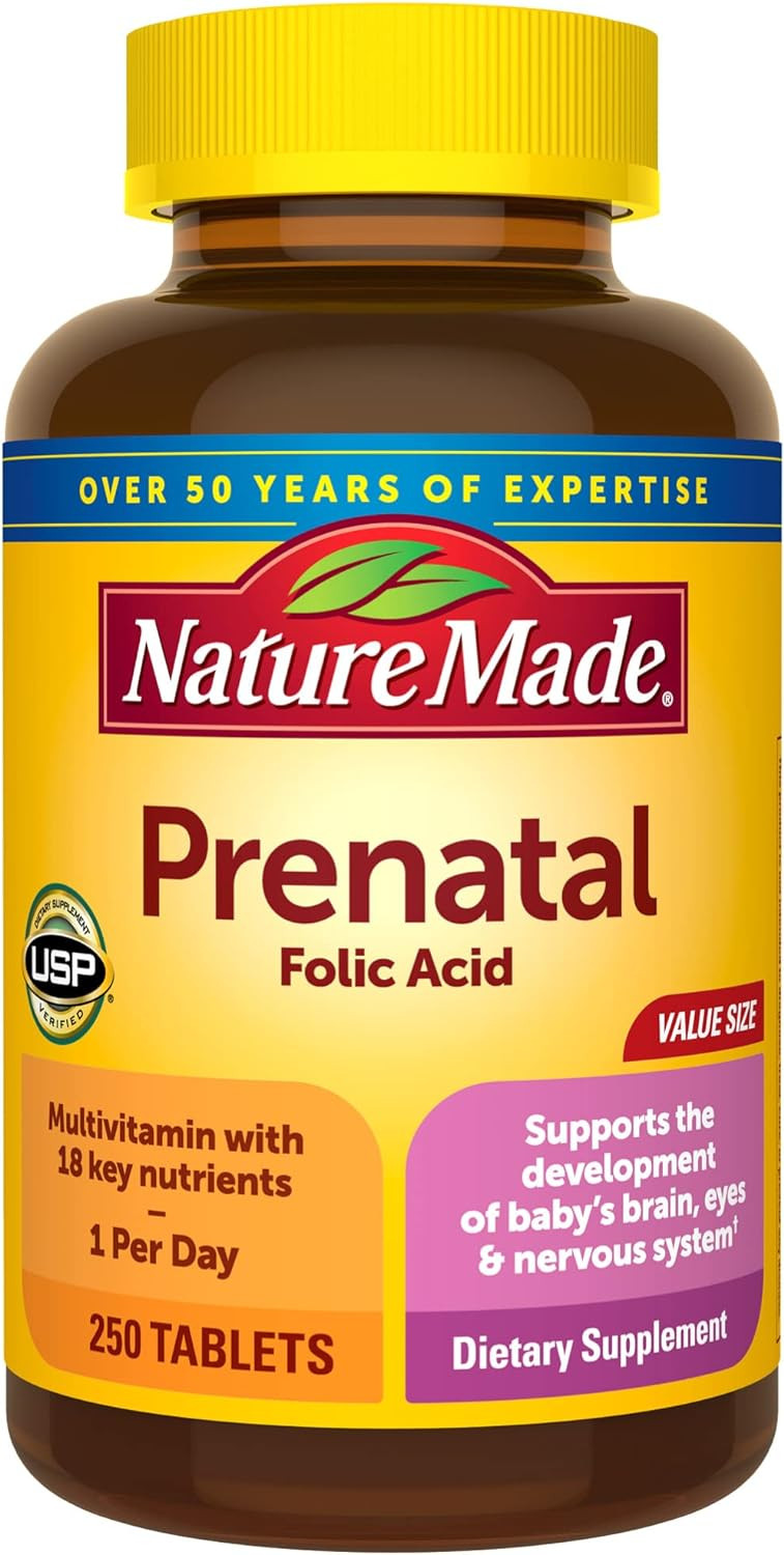 Nature Made Prenatal Multivitamin with Folic Acid, Prenatal Vitamin and Mineral Supplement for Da... | Amazon (US)